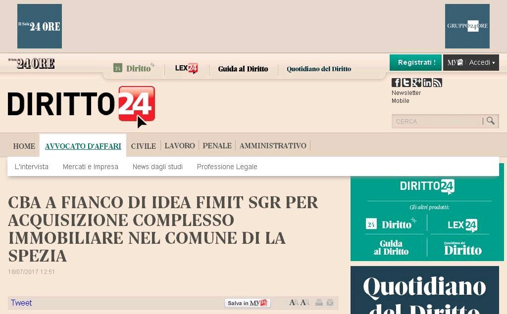 SITO WEB www.diritto24.ilsole24ore.