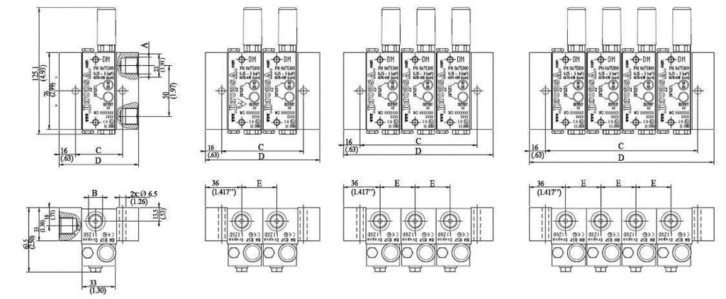 MODULO DI ORDINAZIONE DOSATORI PRE ASSEMBLATI CODICI DOSATORI CON TORRETTA DM - DMM PORTATA REGOLABILE MODELLO DM DMM PORTATA cm³( cu.in) da 0.25 a 3 (.015 -.183) da 0.1 a 1 (.006-.061) n.