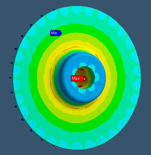 fusione Modifica del disco Simulazione con Ansys 10.