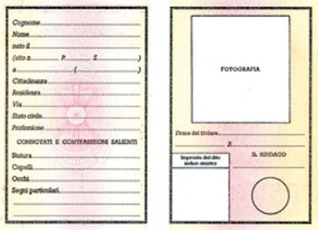 documento e scattare una foto dell interno e una foto