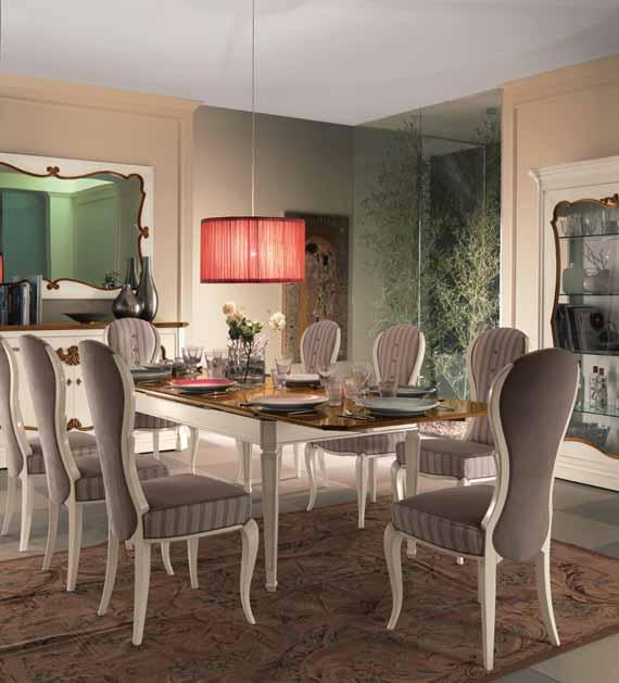 SULLE NOTE DELLA PURA ELEGANZA PLAYING ON PURE ELEGANCE Art. NA.160 Cm 180(280) x 100 h.79 TAVOLO ALLUNGABILE EXTENSIBLE TABLE Art. CO.144 Cm 54 x 60 h.