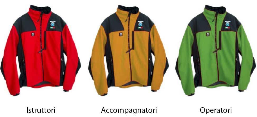 La CNSASA aveva proposto: giacca/divisa per i titolati del CAI su 3 colori (istruttori, accompagnatori,