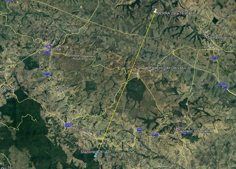 7.2 Stazione meteorologica di riferimento La fonte di dati storici per l estrapolazione di lungo periodo è stata individuata nel database satellitare MERRA (acronimo di Modern Era Retrospective