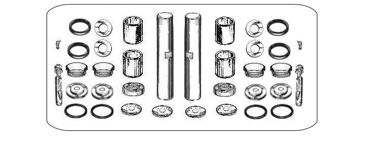 ECOT100 119022640A 30/01/2018 AVANTRENO / FRONT AXLES 711108 Complessivo revisione perni fusi c/cuscinetto (2 RUOTE) King pin repair kit (Services 2 wheels) NISSAN TRADE 019053751A