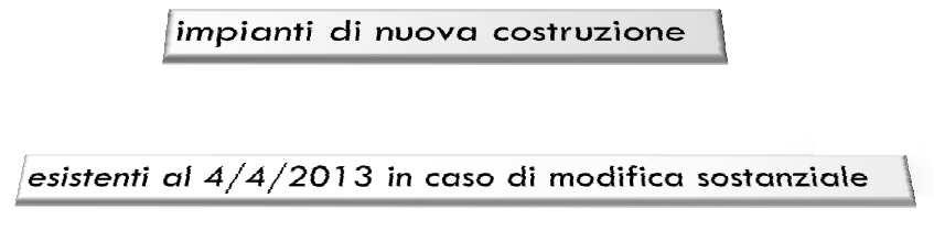 Campo di applicazione ove non diversamente definito, modifica della tipologia dell impianto originale modifica dell estensione della sua dimensione tipica oltre il 50% dell originale.