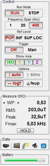 Il software Waves consente la selezione di quattro indici: il picco ponderato WP10 e gli indici IB50, II98, IRSS.