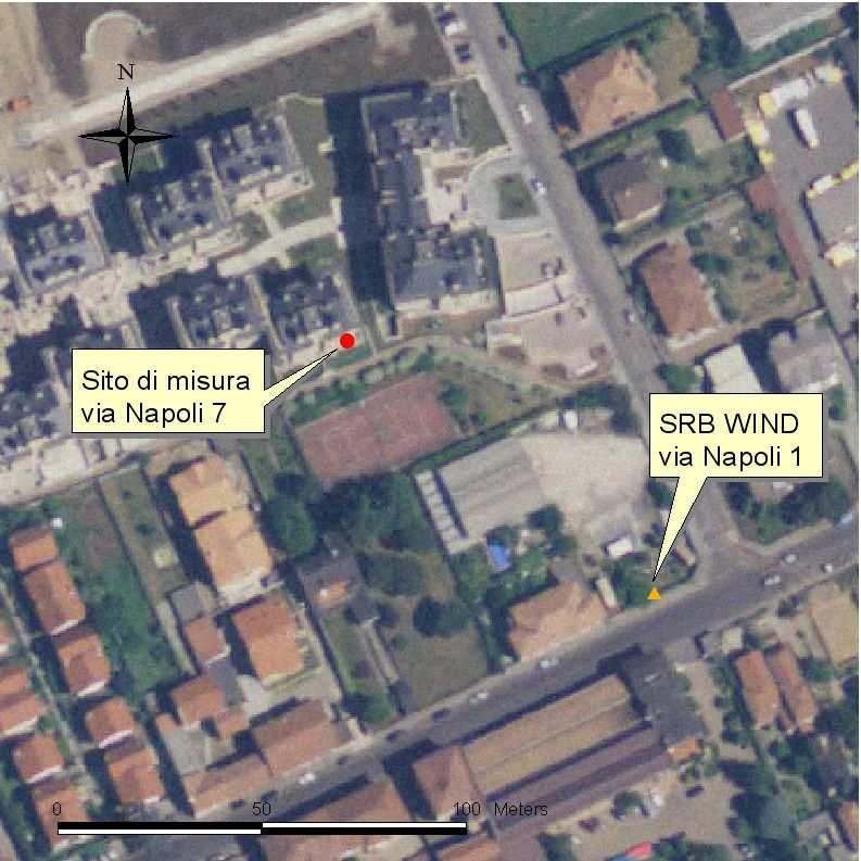 Risultati Sito di via Napoli, Legnano Impianti sorgenti di radiofrequenze nel raggio di 00 metri: - Stazione Radio Base WIND di via Napoli, parere ARPA del /0/008 n.