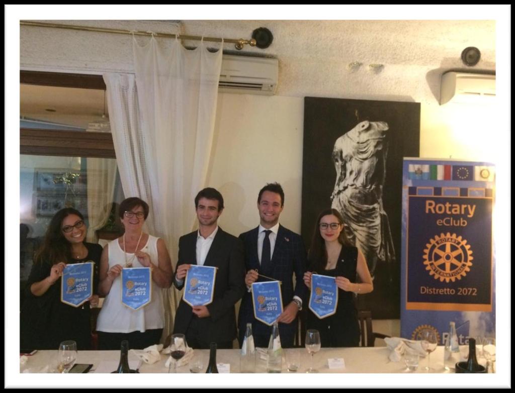 Serata eclub: Ospitati dalla Presidentessa del Rotary e-club Cristina
