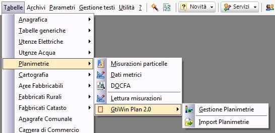 G.T.I.Win PLAN 2.0 Manuale operativo 1. Presentazione prodotto 2. Import forniture 3. Utilizzo applicativo 1. Presentazione prodotto L applicativo G.T.I.Win PLAN 2.0 è lo strumento completo per la misurazione puntuale delle planimetrie catastali, fornite dall Agenzia del Territorio.