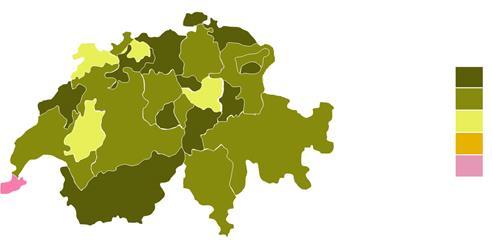 2.3 Copertura regionale Tutti i cantoni e le regioni sono rappresentati nel BM HSK con l eccezione di un unico cantone.