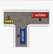 attraversare l'incrocio rappresentato in figura i veicoli devono transitare nel seguente ordine: A) B,