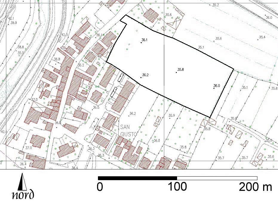 TECNICO: Geol. Fabrizio Cicali Fig. 2 PLANIMETRIA AREA DESTINATA AL PIANO RESIDENZIALE 7.2 Fig.