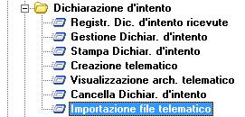 Importazione file telematico delle Dichiarazioni d intento Abbiamo dato la possibilità di effettuare l importazione del file