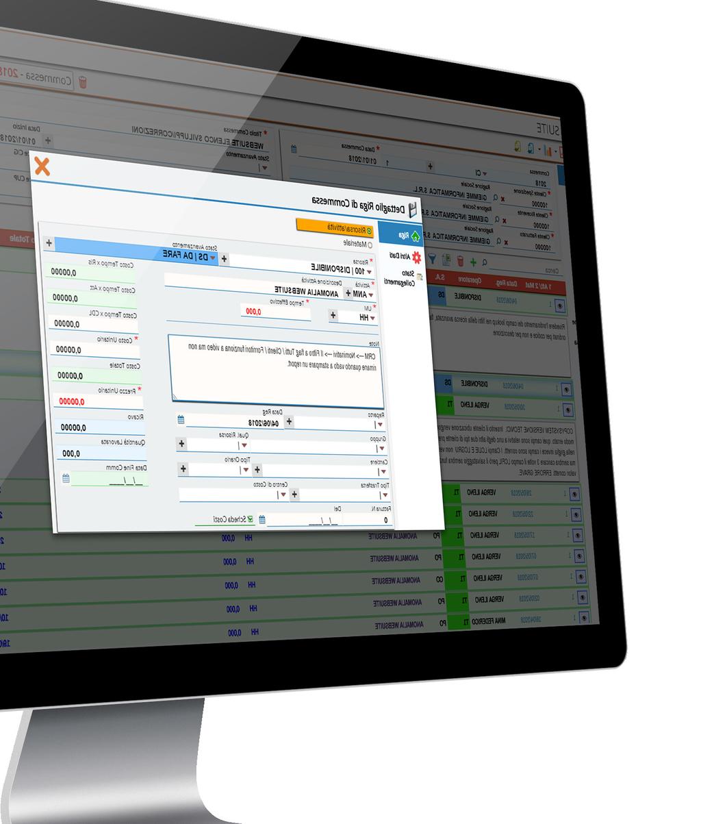 Gestione commesse WEBSuite permette