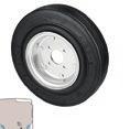 STEEL CENTRE WHEELS WITH BLACK SUPERELASTIC RUBBER TYRES TRO RUOTE NUCLEO IN