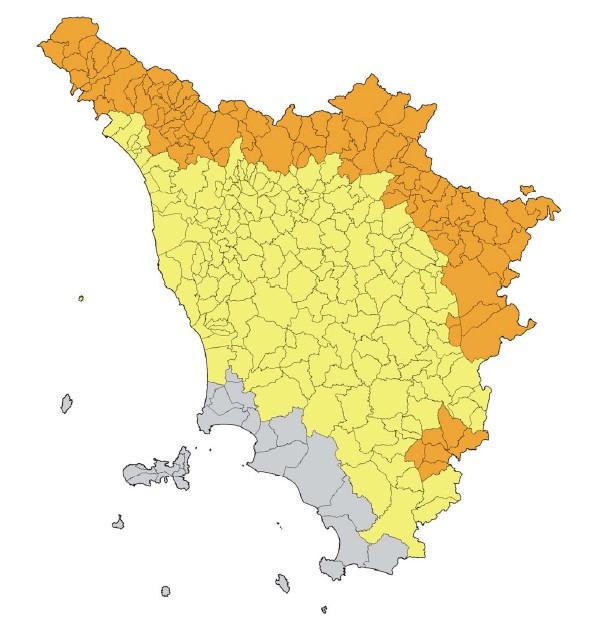 Si riporta di seguito l'attuale carta della classificazione sismica regionale. Classificazione sismica della Toscana ai sensi della Del. GRT n 878 del 8.10.2012 Con l'entrata in vigore del D.M.