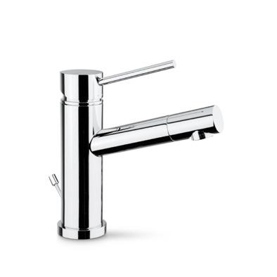 Flessibili di alimentazione F 3/8. Bocca prolungata. Single lever basin mixer with swivel outlet and 1 1/4 pop up waste set.