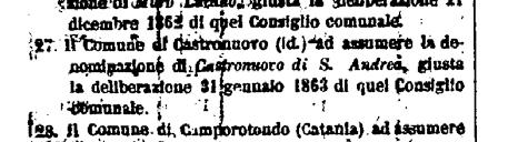 1273 del 21 aprile 1863) Nella seconda pubblicazione, l Album consegnato ai Sovrani d Italia, risulta la stessa descrizione: Castello con tre torri.