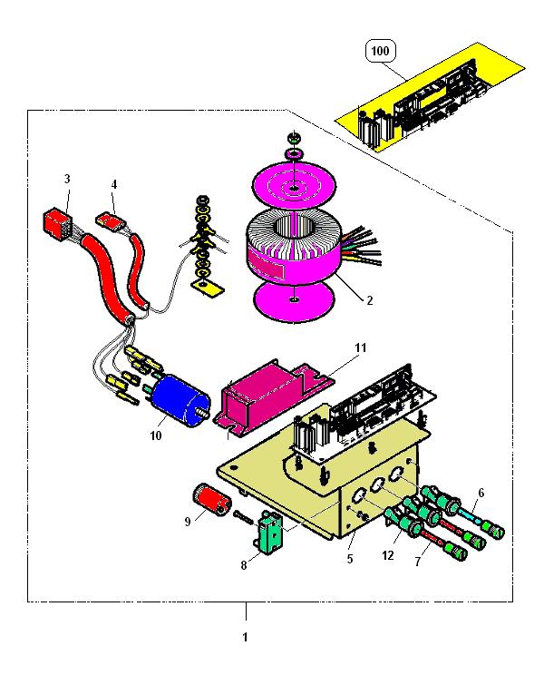 Tav 124 ELETTRONICA CENTRALINA TRASFORMATORE 1 94016650 C/O PANN.TRASF/FUS.VEGA 2 23020116-02 TRASF.TOROID.230/24V/90W KEMA 3 22128412 CORD.CENTRAL.VEGA T 4 22074112 CABLAGGIO X MODIFICA SU VEGA 5 01628511 PANN-EL SUPP.