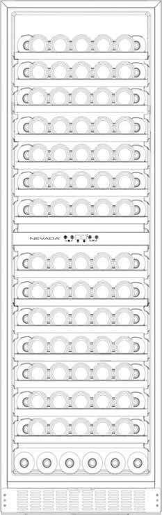 da 4/ C - Potenza 60 W; Consumo 37 KWh/anno - Porta Classic Inox - 6 Cassetti in metallo - Profilo cassetti legno - Luce a led Blu H..768 L. 595 P.