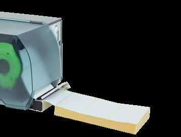 Il materiale a modulo continuo viene inserito teso nella stampante e stampato con