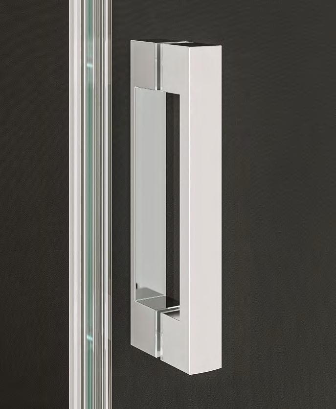 Pivot doors Anta battente + Parete fissa in linea Pivot door + Fixed glass to niche door