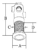 inox AISI 316. Articolo A mm. B mm. C mm. D mm. E mm.