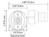 uscita 1616094 15200 12 20 6 230 x Ø 120 50 Rule LoPro 900 Pompa LP900 a basso profilo per spazzi ristretti e