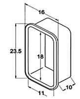 2424230 Senza sportello 2424231 Con sportello Contenitore in PVC