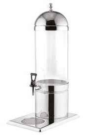 STAINLESS STEEL 18/10 / TRUE STEEL EN_ Refrigerated fruit juice dispenser with plexiglas container. IT_ Distributore refrigerato per spremute con contenitore in plexiglass.