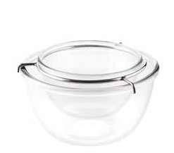 100865602100 - Ø cm 21 EN_ Refrigerated glass bowl. IT_ Ciotola in vetro refrigerata. ES_ Bol de vidrio refrigerada. FR_ Bol en verre réfrigérée.