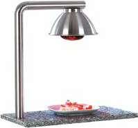 TRUE STEEL / STAINLESS STEEL 18/10 EN_ Heater with one infra-red lamp and serizzo granite base.