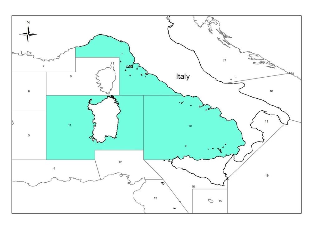 7.1 Estrazione selettiva di specie 7.1.1 AREA DI VALUTAZIONE L individuazione delle aree di valutazione (Assessment Areas) per ciascuna sottoregione nell ambito dell area tematica Attività focus 2