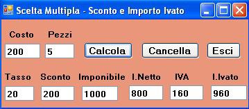 Problema24: Scrivere un algoritmo che dato il prezzo di un cellulare e data la quantità dei pezzi venduti calcoli sull imponibile: lo sconto del 10% se la quantità dei pezzi venduti è fino a 3; lo