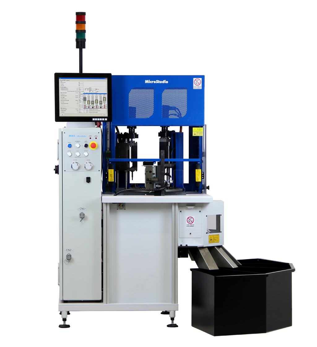 speed in dynamic mode Selection: by 3 or 5 ways (option) pneumatic or motorized sorter Possibilità di prova: Misura della lunghezza libera Carico a lunghezza nota Lunghezza a carico noto Lunghezza a