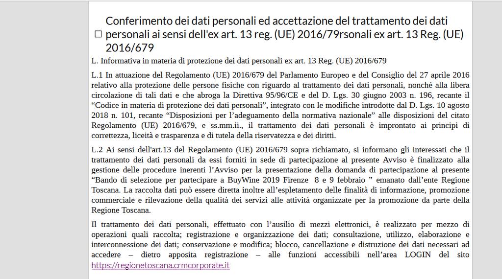 poi dovrete inserire tutti i vostri dati: - Nome e sede operativa dell'azienda in Toscana, riempite tutti i campi che troverete con i dati richiesti - dati societari tutti quelli