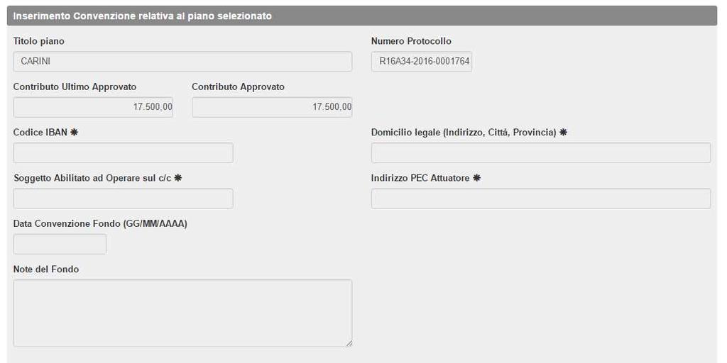 Cliccando sul pulsante si visualizzerà il messaggio di conferma, dopo aver inserito i campi obbligatori (codice Iban, domicilio legale, soggetto