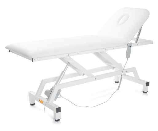 132 Lettini professionali per visita medica ELETTRICI Piano da 62cm - Acciaio verniciato - Testata a cremagliera Inclinazione schienale manuale 04.12.