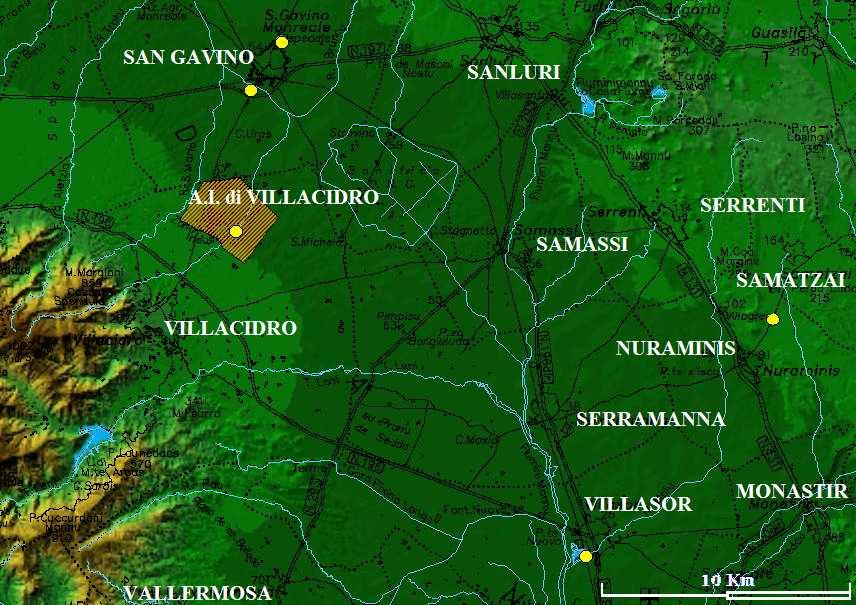 2.7. AREA DEL CAMPIDANO L area del Campidano comprende realtà tra loro diverse per la tipologia di fonti emissive: San Gavino, dotata di due stazioni di misura in posizioni diametralmente opposte