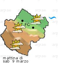 bollettino meteo per la provincia di Forlì-Cesena weather forecast for the Forlì-Cesena province costa coast Temp MAX 20 C 18 C 12 C 0mm Vento Wind 41km/h 29km/h 41km/h costa coast Temp.