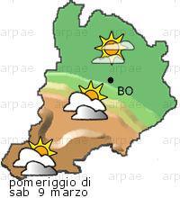 bollettino meteo per la provincia di Bologna weather forecast for the Bologna province Temp MAX 19 C 14 C Vento Wind 33km/h 34km/h Temp. min 7 C 5 C Temp MAX 19 C 15 C Vento Wind 31km/h 28km/h Temp.