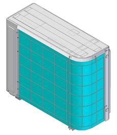 Nuova griglia di aspirazione dal design quadrato Griglia di protezione della batteria