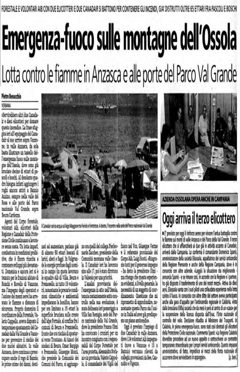 LA STAMPA 12 agosto 2003