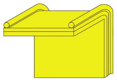 KWM GUAINA TUBOLARE ANGOLARE SEMPLICE di PROTEZIONE per NASTRI CON di MAGNETI SOLLEVAMENTO per NASTRI /cad. /cad.x2pz.