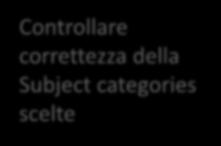 della Subject categories scelte 20 12 14 13 13 7 7 8 7 5 6 9 8 7 8 7