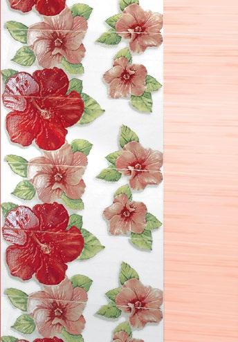 6 6 86 10 106 55 84 Arcobaleno Rosa 1,8x50 Matita Rosa 2,5x50 Listello Allure Rosa Inserto Luce Rosa 2x50 Listello Luce Rosa 9x50 Listello Rose Rosa PASTA BIANCA BICOTTURA - WHITE BODY DOUBLE FIRED