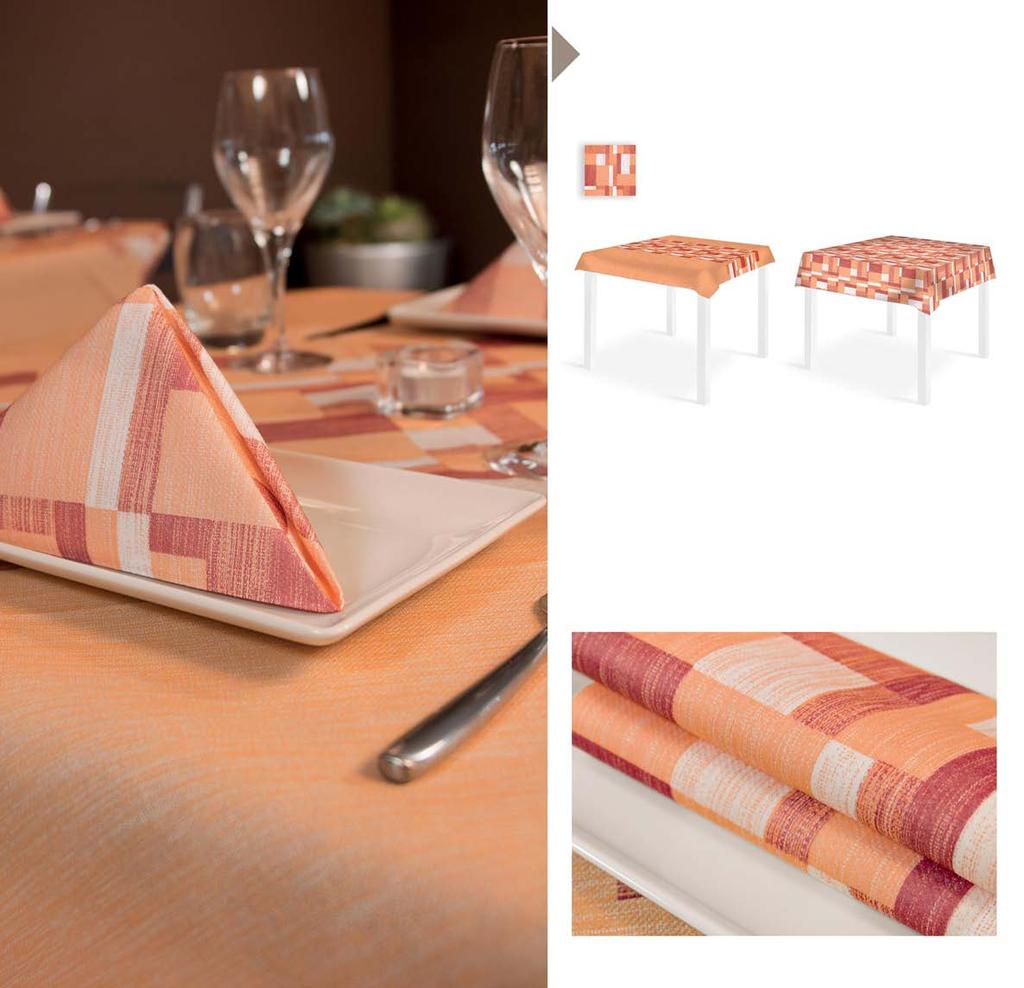 Kuadra Arancio 3 P40-767 40x40 Napkin Airlaid 800 P0-767