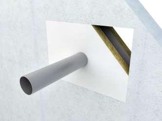 Attraversamenti di Tubazioni Metalliche Tubazione non coibentata su parete rigida NON a filo forometria Protezione antifuoco di tubazioni metalliche nude, anche alluminio mediante tamponamento