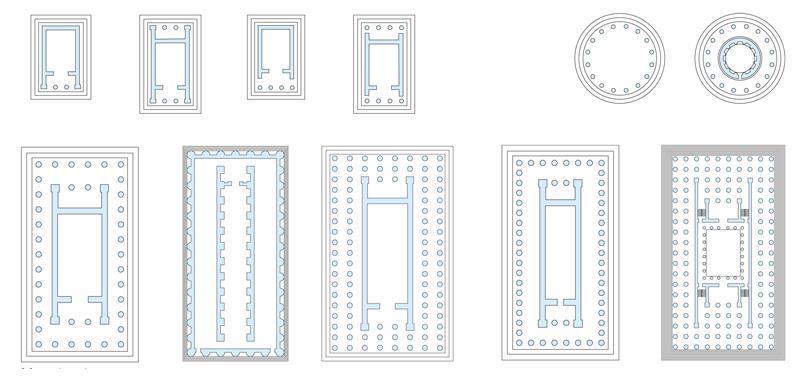 TIPOLOGIE DEL TEMPIO GRECO In antis Doppiamente In antis Prostilo