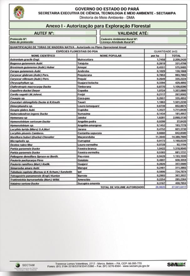 BRASILE: AUTEF pag.3 Autorização de Explorção Florestal PAG.